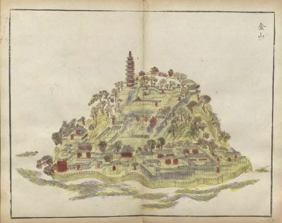 清代乾隆时期刻本《行宫座落图》，美国国会图书馆收藏。